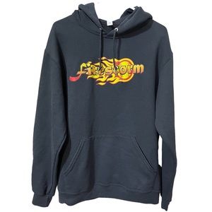 Jerzees Firestorm Baseball Black Hoodie Firestorm Logo Men’s Size Medium